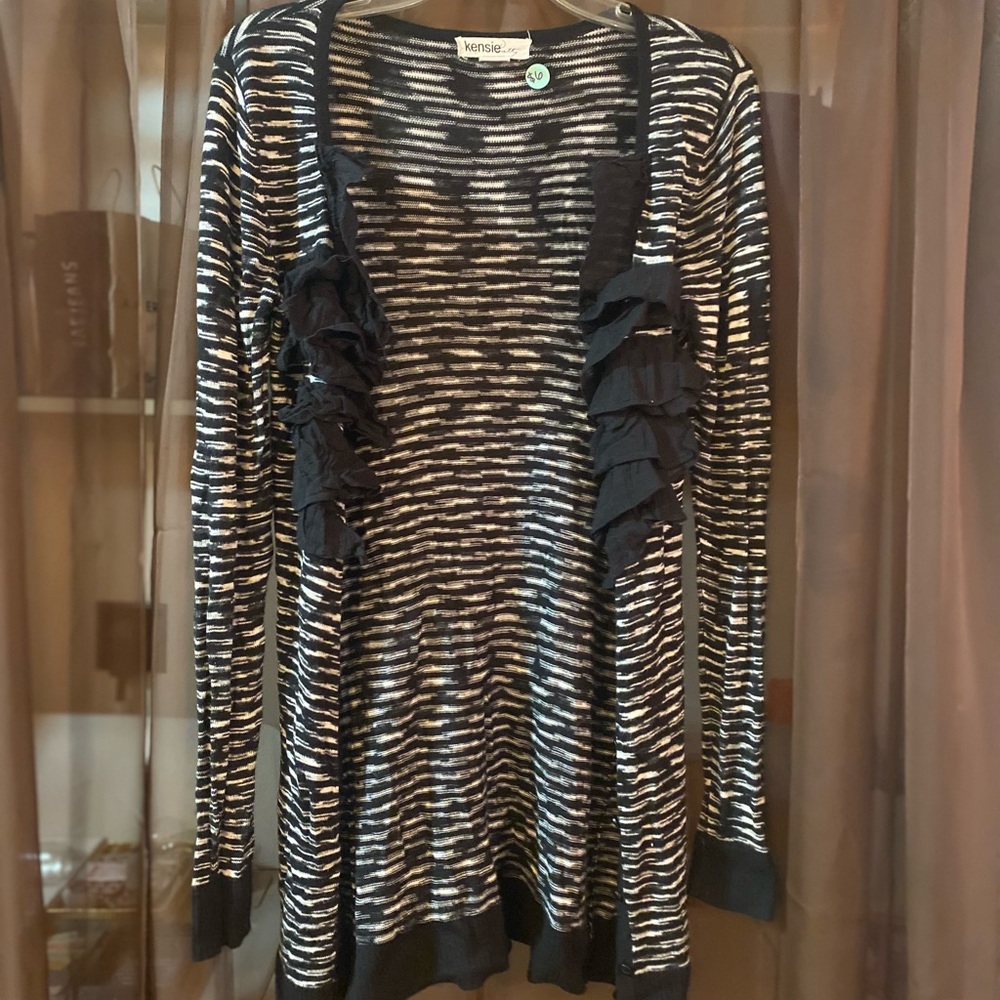 Black and white cardigan